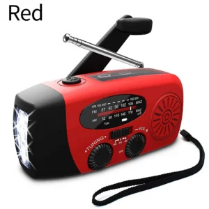 Solar/Hand Crank/USB Charging Radio. Multifunctional Outdoor Radio with LED Flashlight. Emergency Radio for Outdoor Camping. Hiking. Climbing. Emergency. Chargeable
